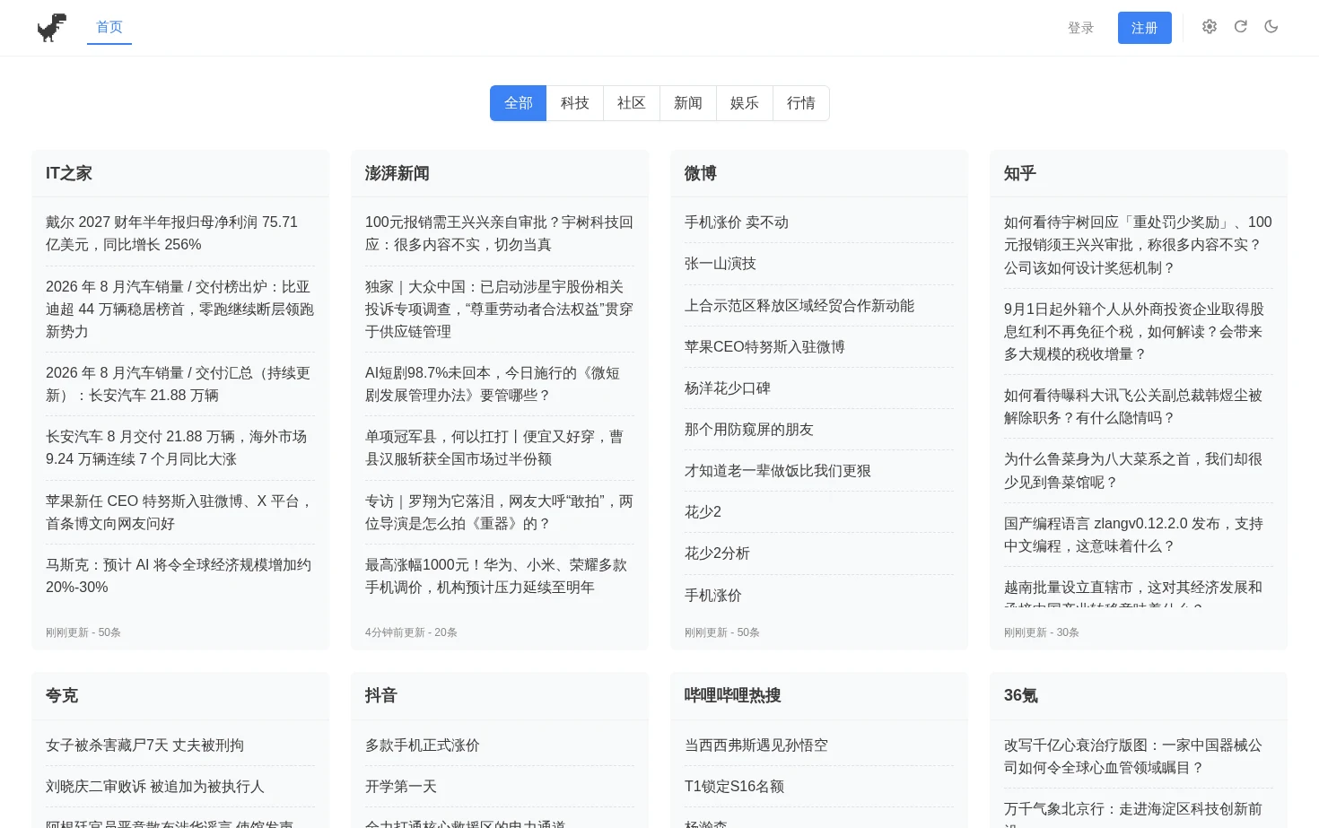 多摸鱼 页面快照
